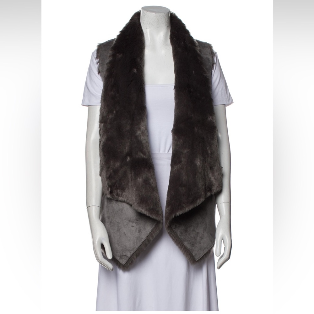 Reformation Faux Fur Vest (Reversible) L/XL